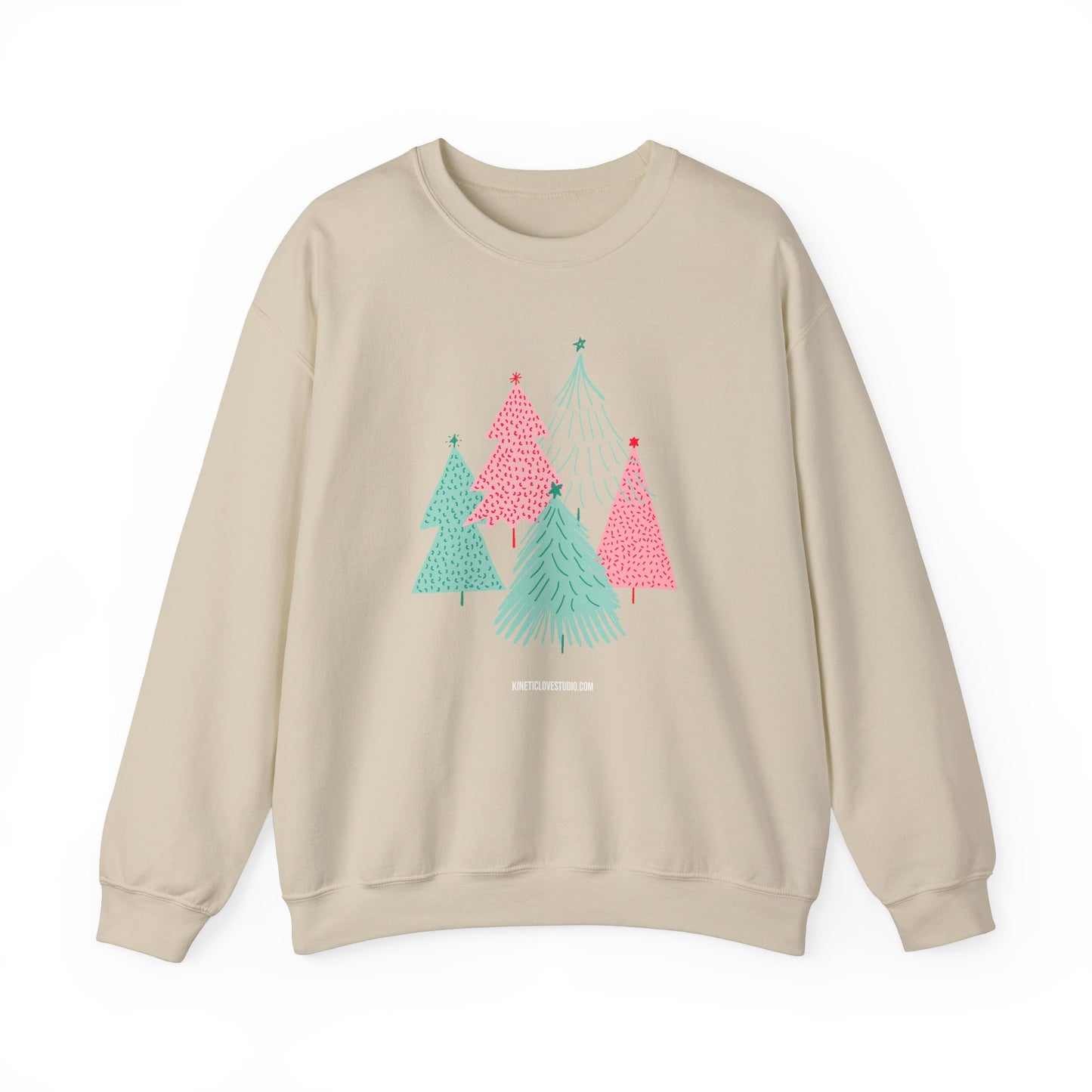 Christmas Trees Modern Couple Sweatshirt - Holiday Edition Unisex