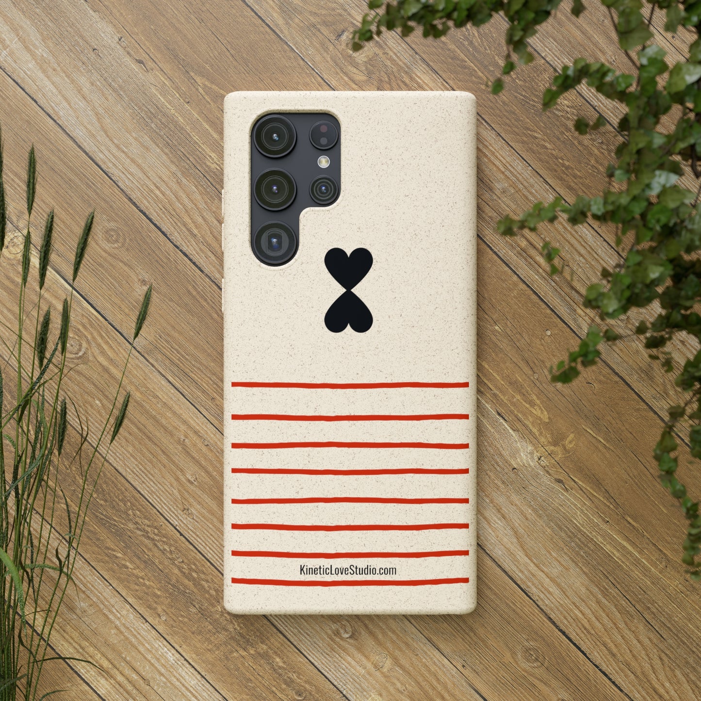 Phone Case - French Chic Red Stripes Biodegradable Eco-Friendly