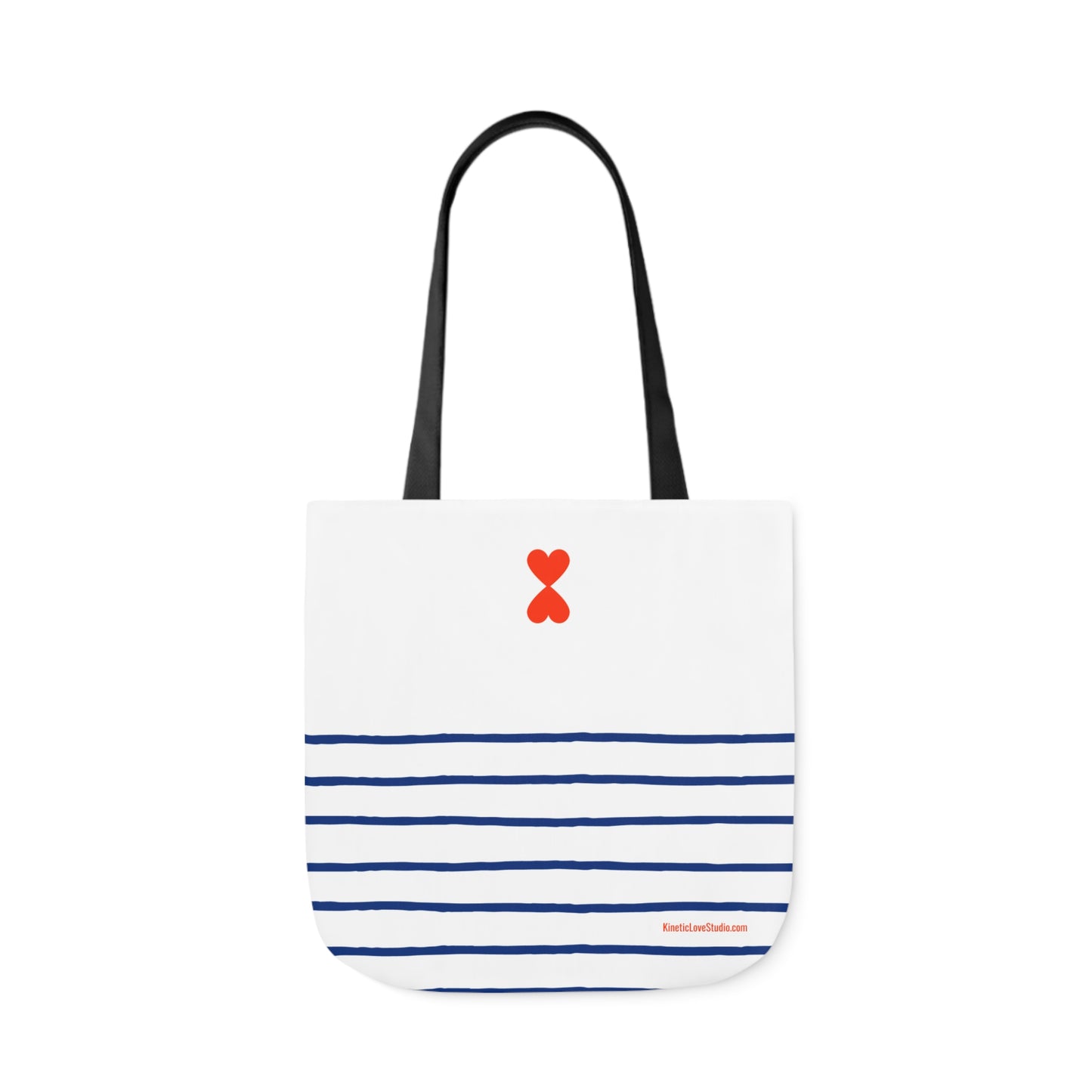 Canvas Tote Bag White Navy Stripes - French Chic Stylish Trendy Design