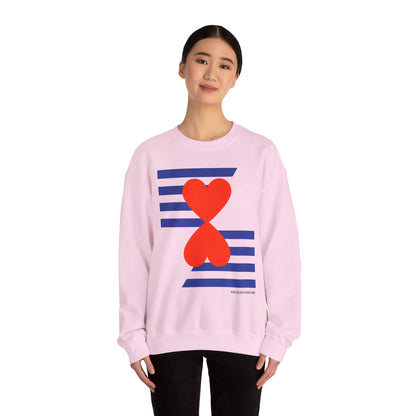 Blue Marine Stripes & Hearts Modern Design Unisex Sweatshirt