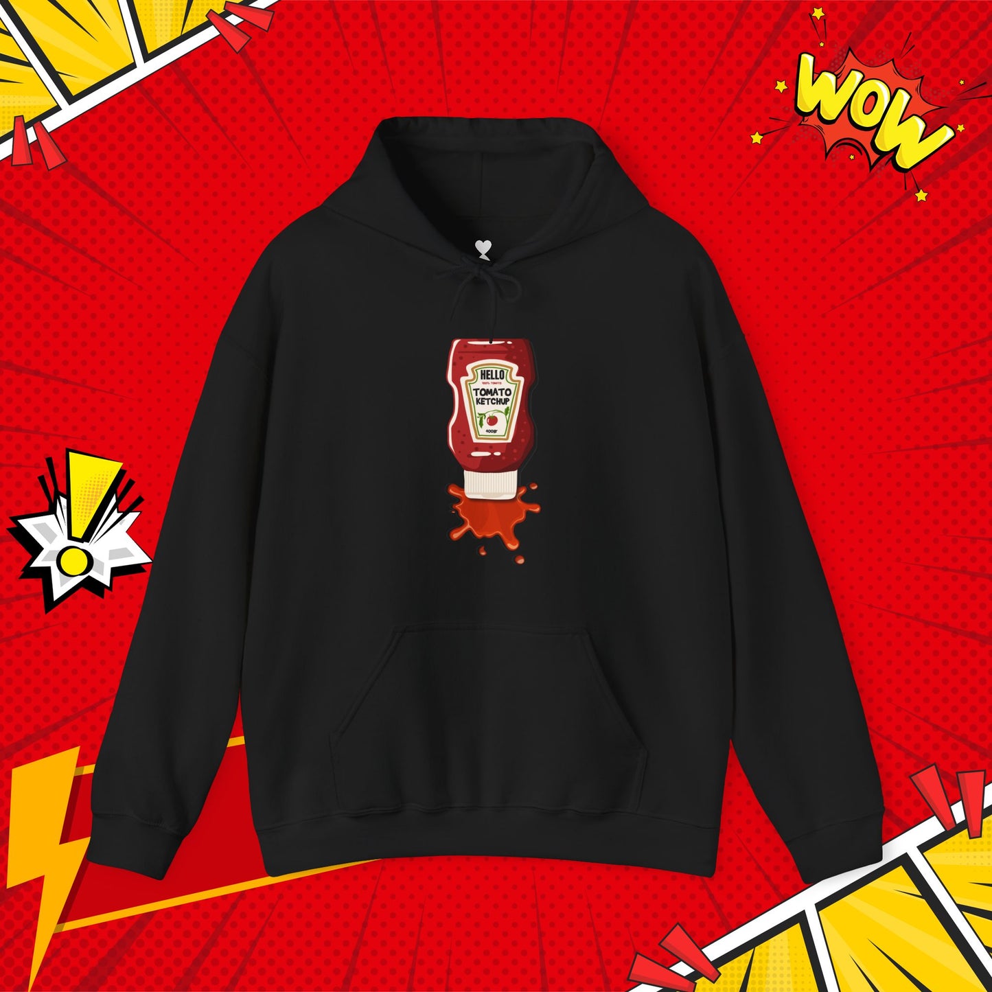 Ketchup Splash Pop-Art Hoodie