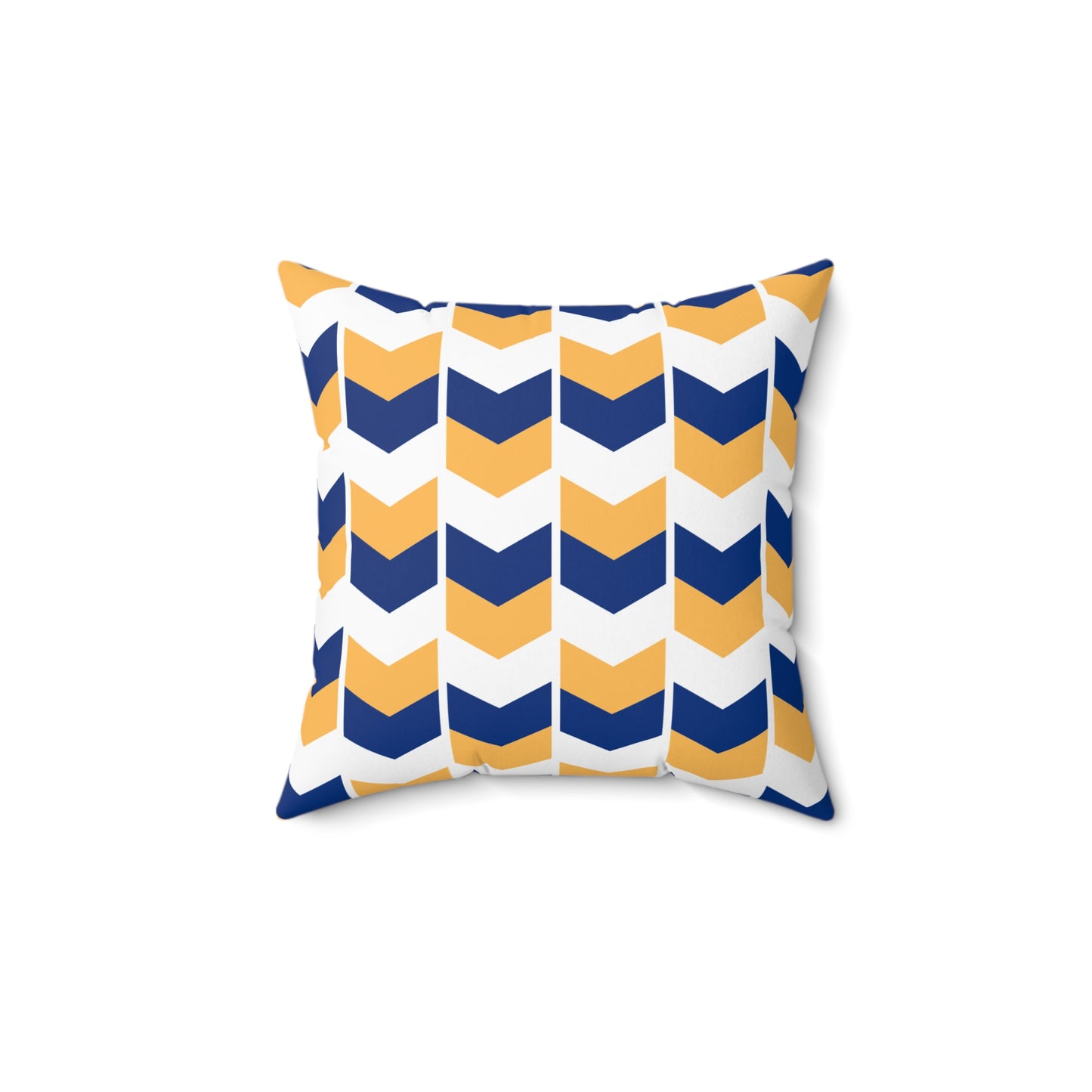 Square Pillow Modern Chevron Navy Yellow Home Decor