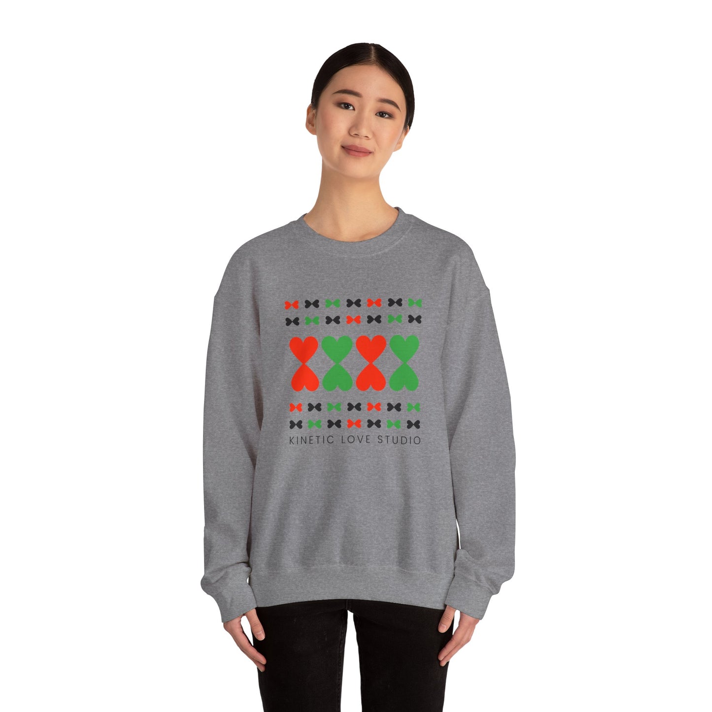 Christmas Hearts Modern Design Sweatshirt - Holiday Edition Unisex