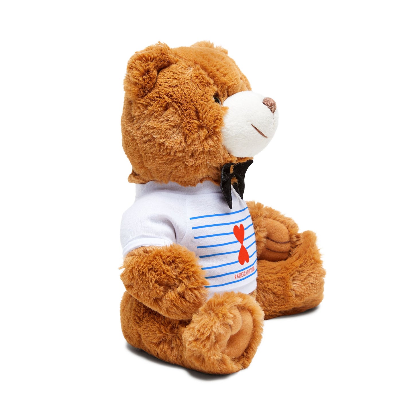 French Chic Paris Style Blue Stripes & Heart Teddy Bear with T-Shirt - Gifts for Loved Ones