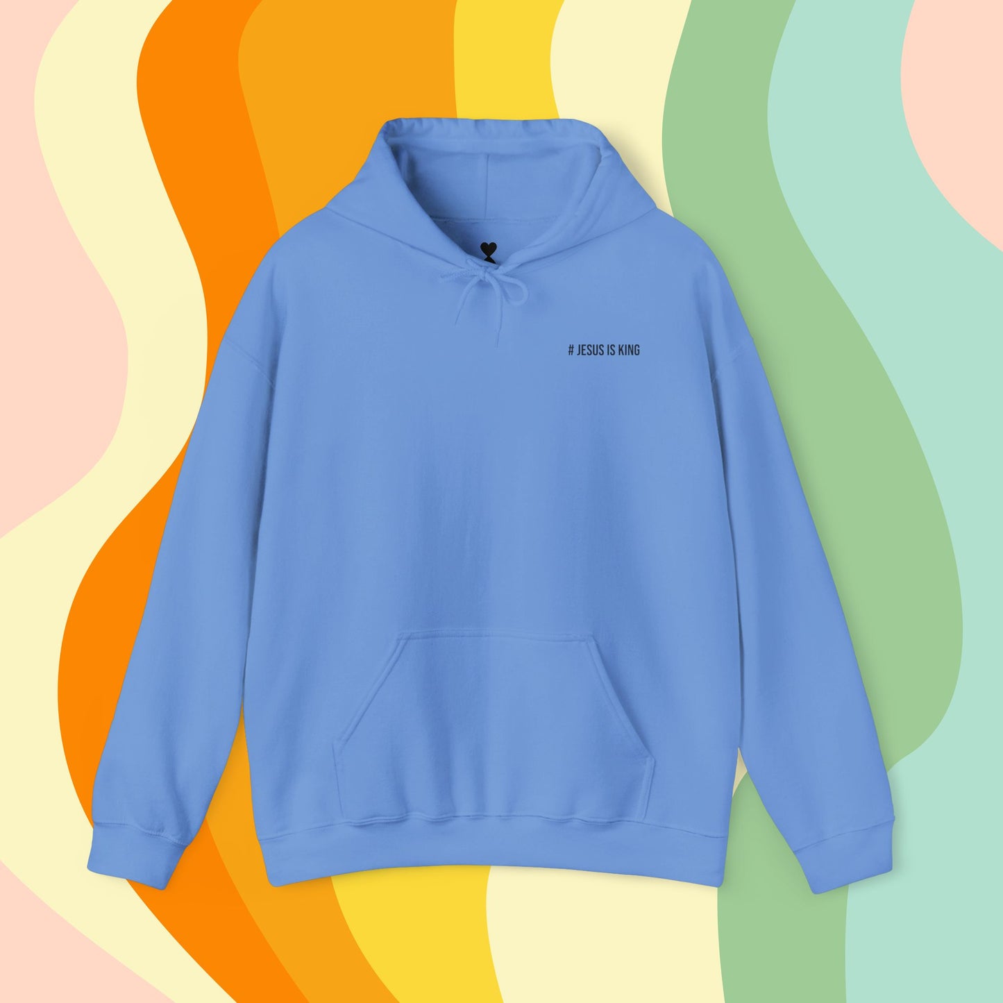 Jesus is King Good Vibes Hoodie Aqua