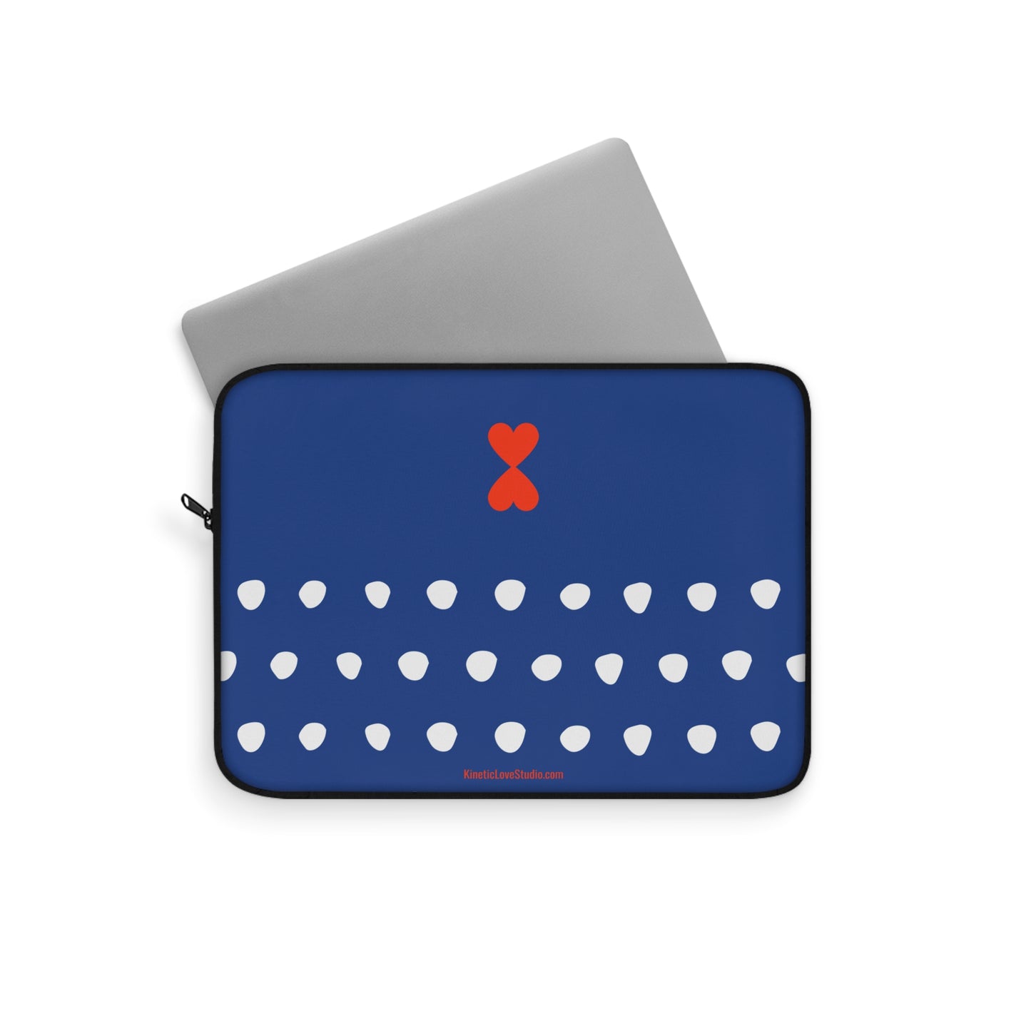 Laptop Sleeve Navy Polka Dots Stylish Trendy Design Notebook Case