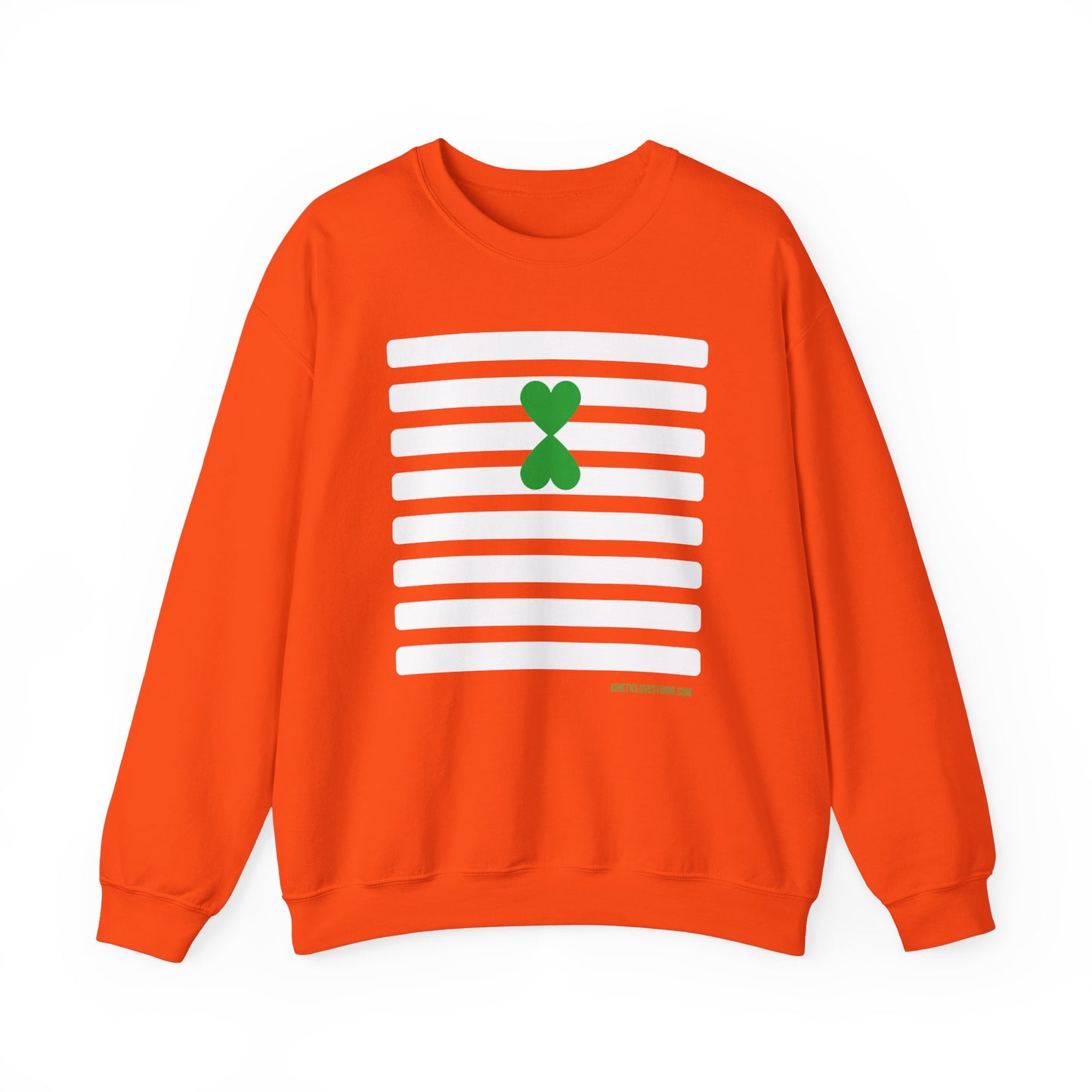 Stripes Sweatshirt - Paris Street Style Double Heart Green