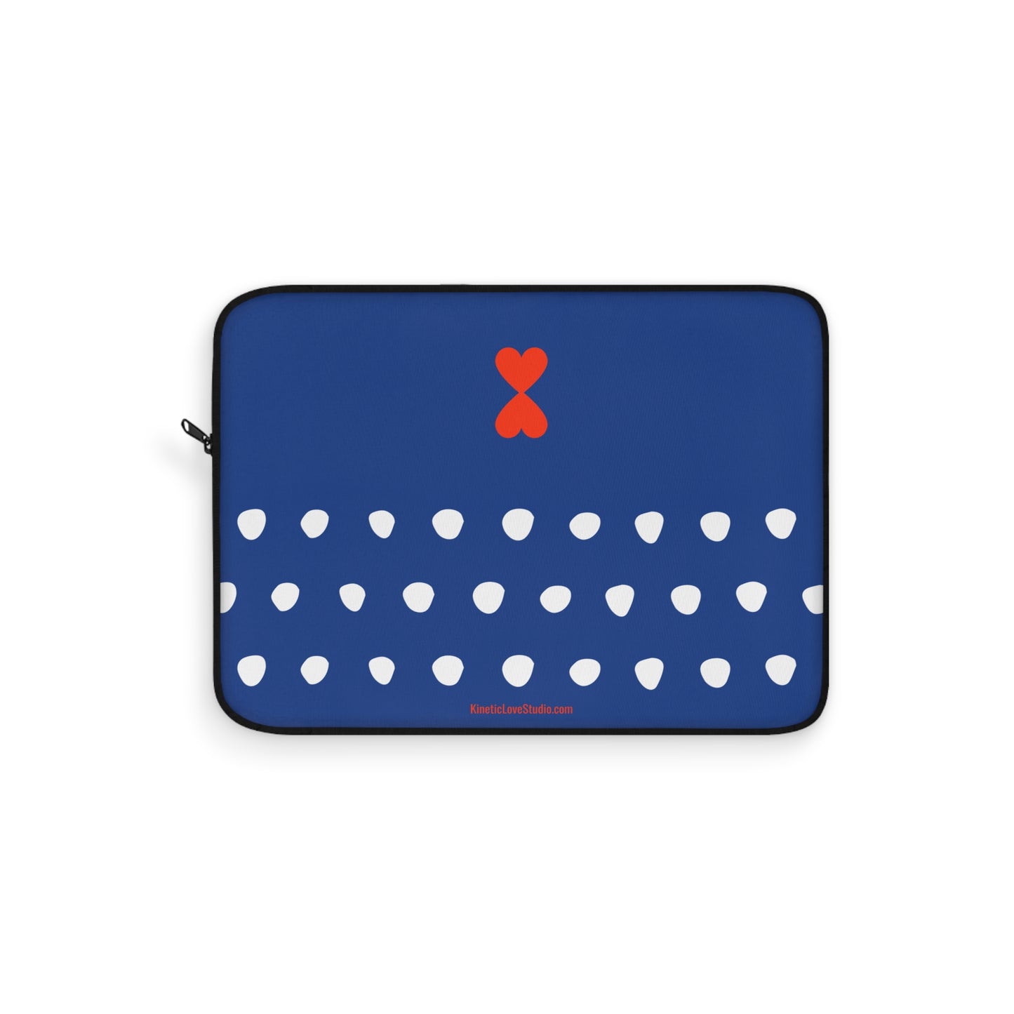 Laptop Sleeve Navy Polka Dots Stylish Trendy Design Notebook Case