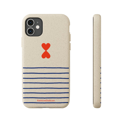 Phone Case - French Chic Trendy Navy Stripes Design Paris Street Style Biodegradable Eco-Friendly