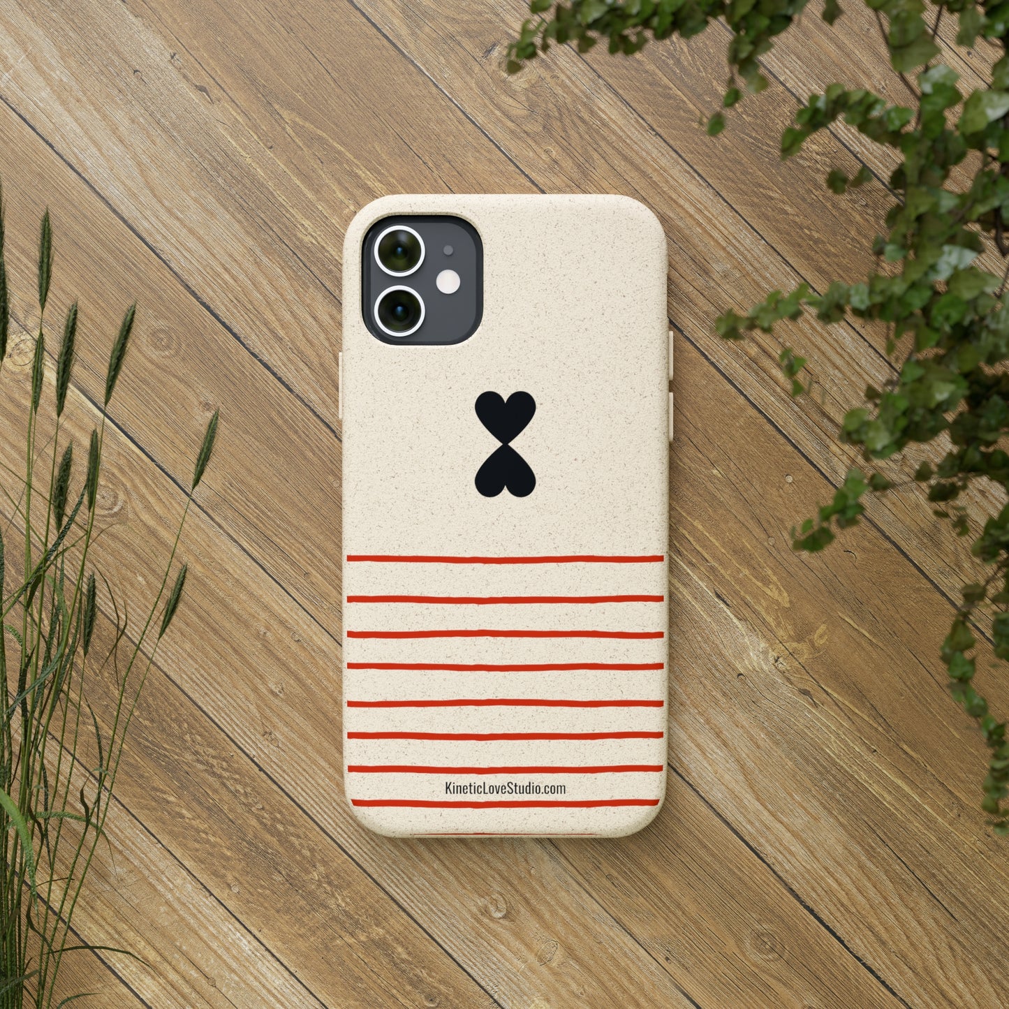 Phone Case - French Chic Red Stripes Biodegradable Eco-Friendly