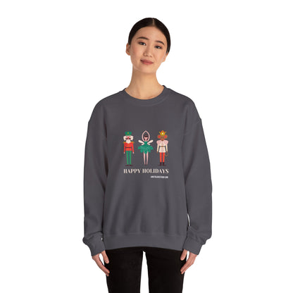 Christmas Nutcracker Black Sweatshirt - Modern Holiday Edition Unisex