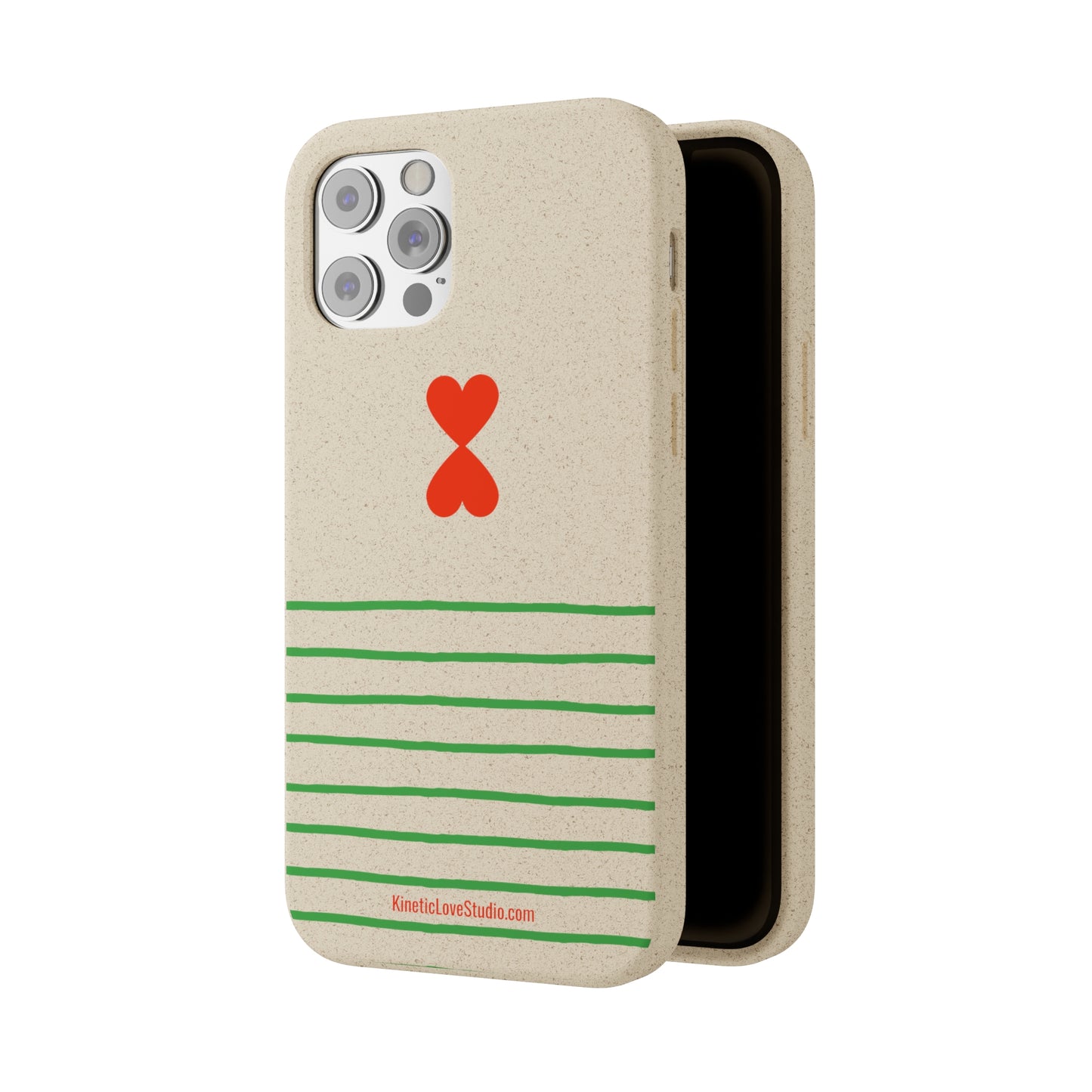 Eco-Friendly Phone Case - French Chic Green Stripes Biodegradable