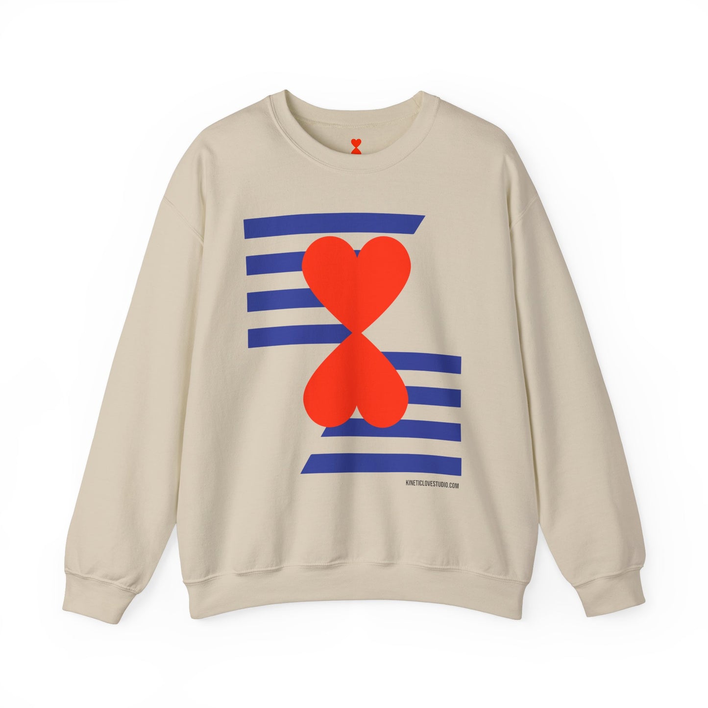 Blue Marine Stripes & Hearts Modern Design Unisex Sweatshirt