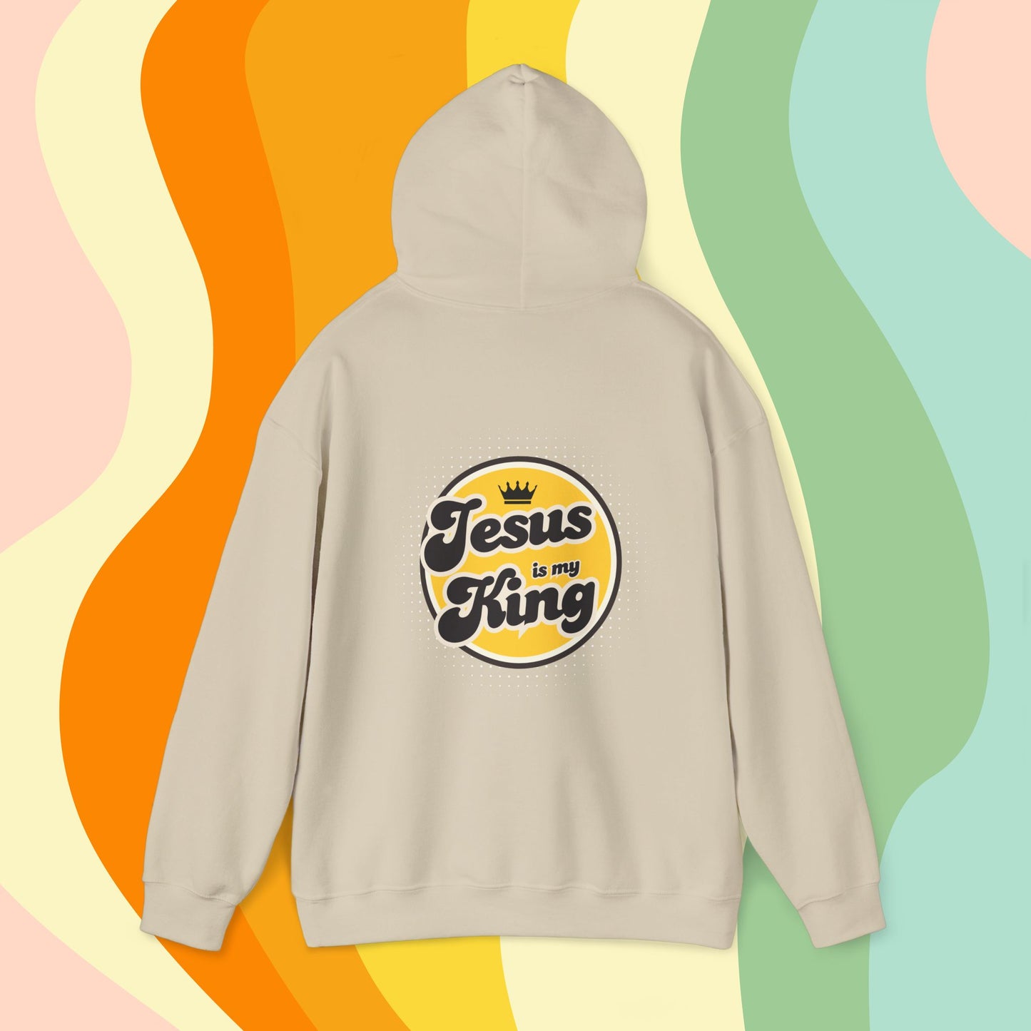 Jesus is King Good Vibes Hoodie Gold