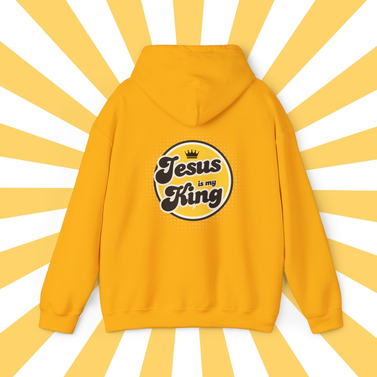 Jesus is King Good Vibes Hoodie Gold