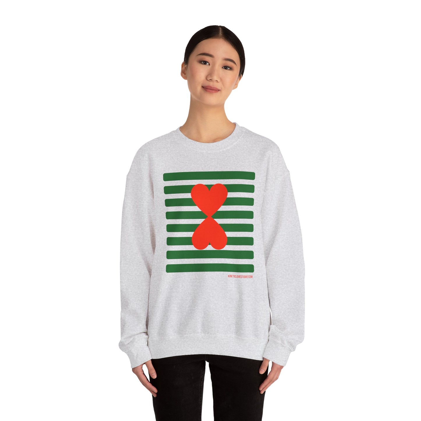 Holiday Edition Couple Sweatshirt - Green Stripes