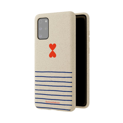 Phone Case - French Chic Trendy Navy Stripes Design Paris Street Style Biodegradable Eco-Friendly