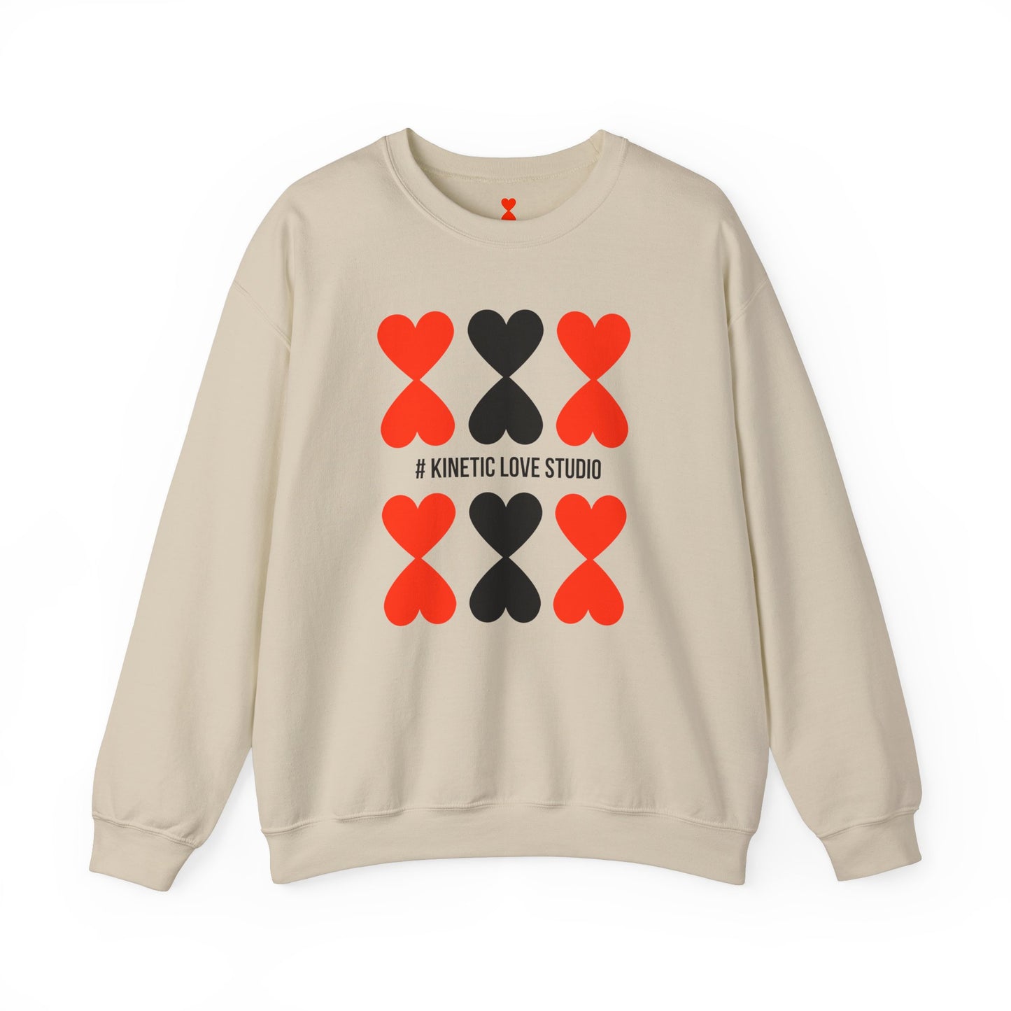 Black and Red Hearts Gray Modern Design Unisex Sweatshirt - Signature Collection by Kinetic Love Studio