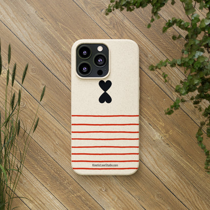 Phone Case - French Chic Red Stripes Biodegradable Eco-Friendly