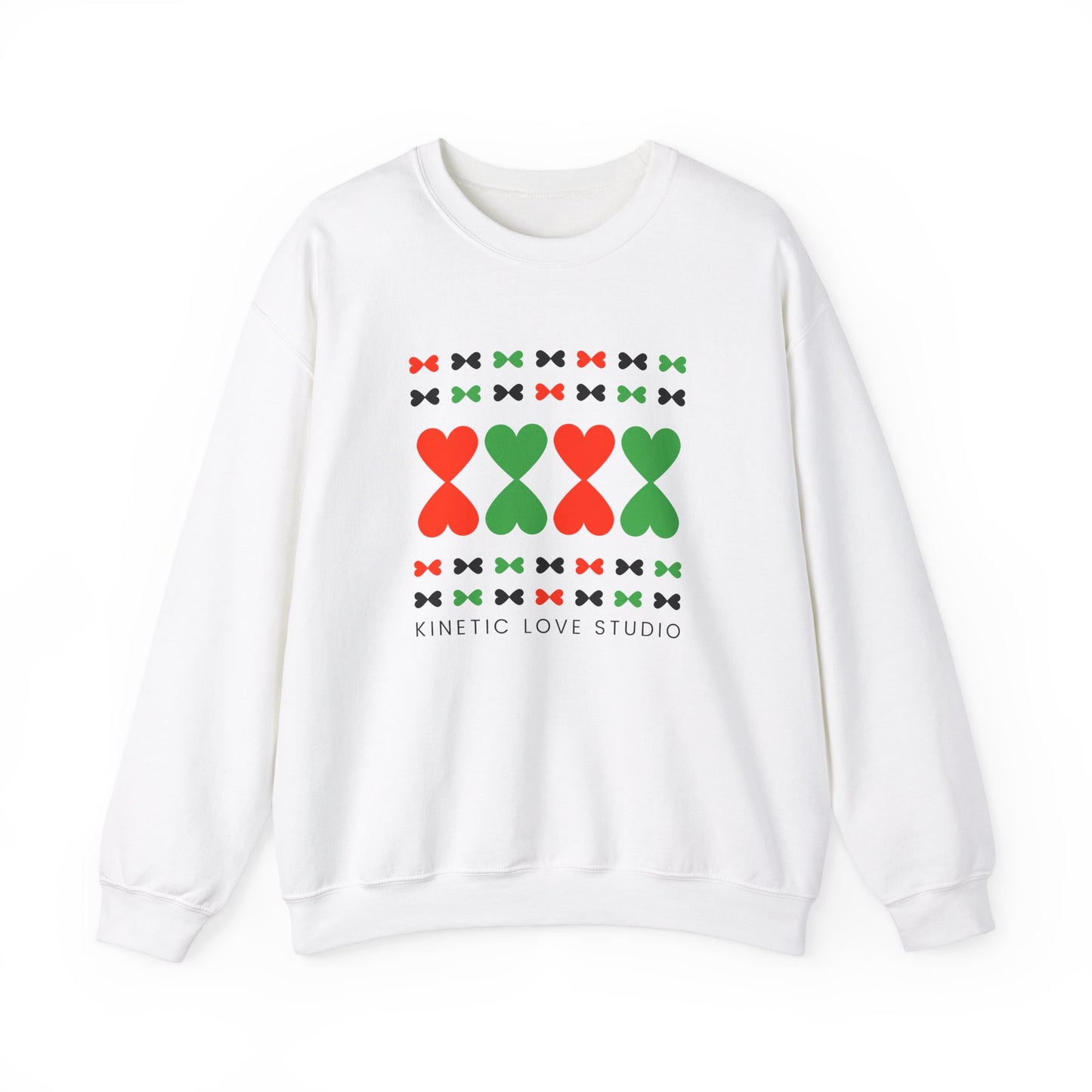 Christmas Hearts Modern Design Sweatshirt - Holiday Edition Unisex