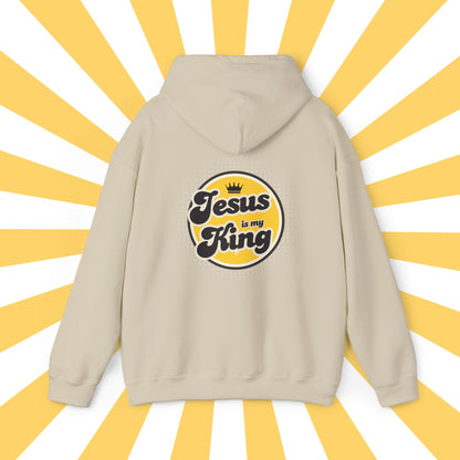 Jesus is King Good Vibes Hoodie Gold