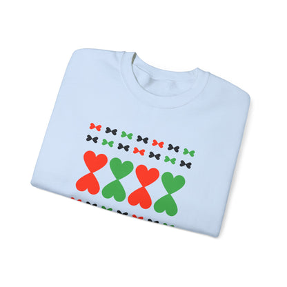 Christmas Hearts Modern Design Sweatshirt - Holiday Edition Unisex