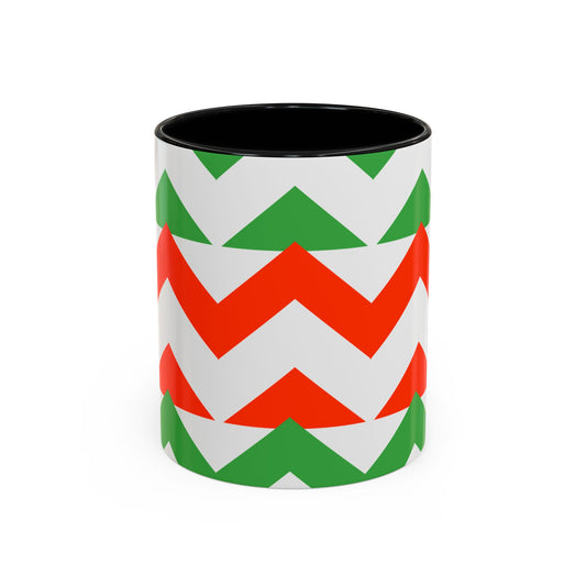 Coffee Mug Christmas Holiday Chevron Design Gift