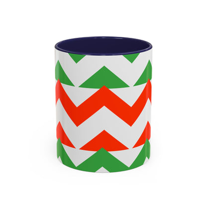 Coffee Mug Christmas Holiday Chevron Design Gift