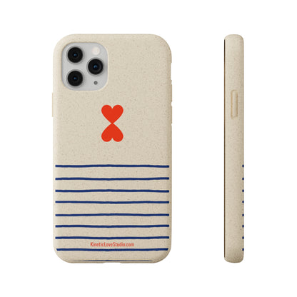 Phone Case - French Chic Trendy Navy Stripes Design Paris Street Style Biodegradable Eco-Friendly