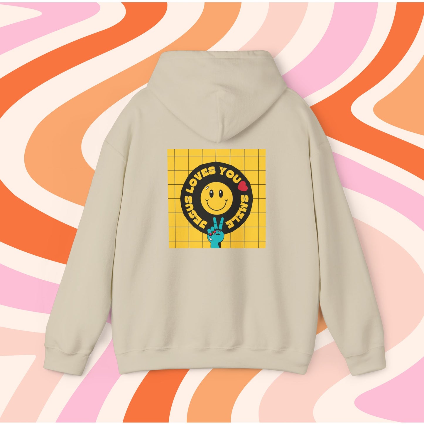 Jesus Loves You Hoodie - Feel Good Smiley Face