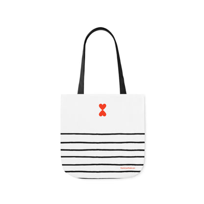 Canvas Tote Bag White & Black - French Chic Stripes Stylish Trendy Design