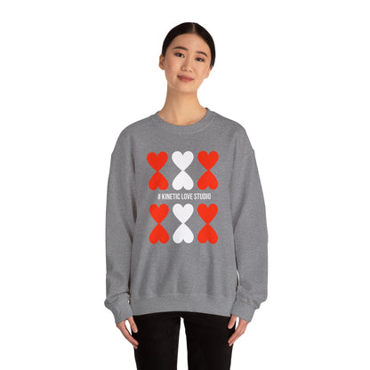 Black Red Hearts Unisex Sweatshirt - Signature Collection by Kinetic Love Studio