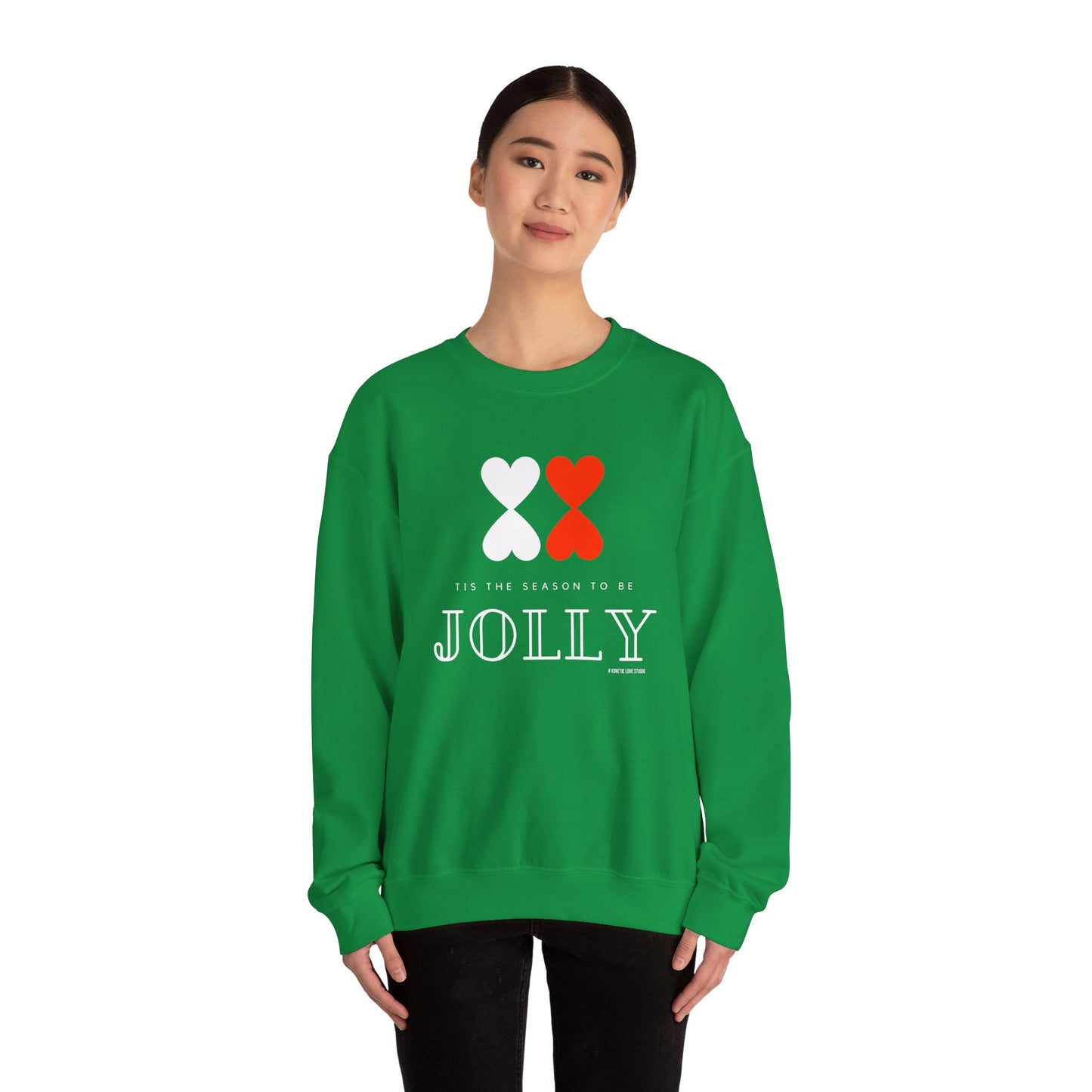 Christmas Modern Design Crewneck Green Sweatshirt Unisex