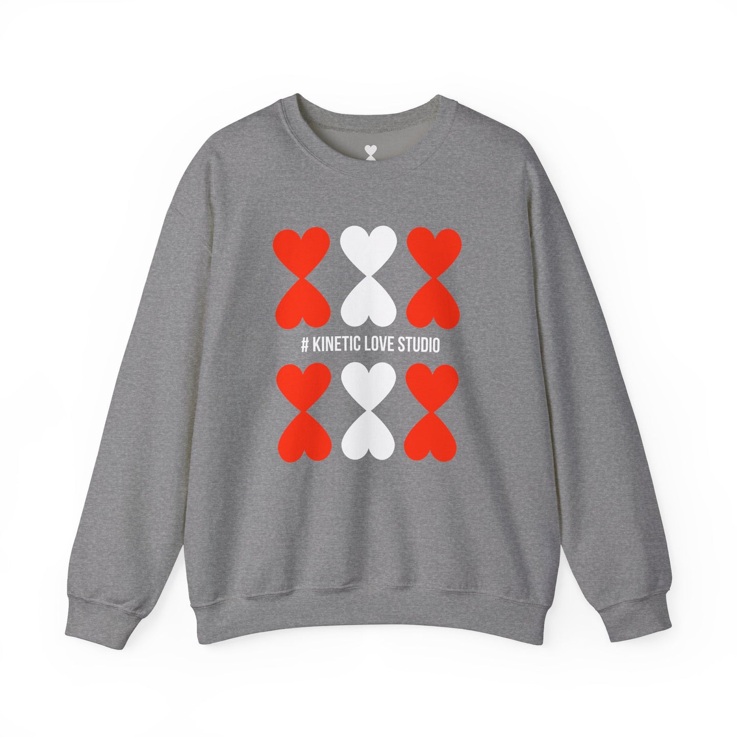 Black Red Hearts Unisex Sweatshirt - Signature Collection by Kinetic Love Studio