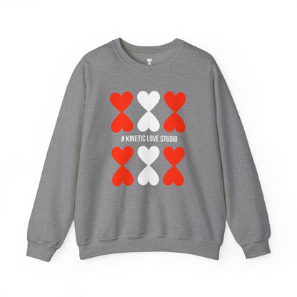 Black Red Hearts Unisex Sweatshirt - Signature Collection by Kinetic Love Studio