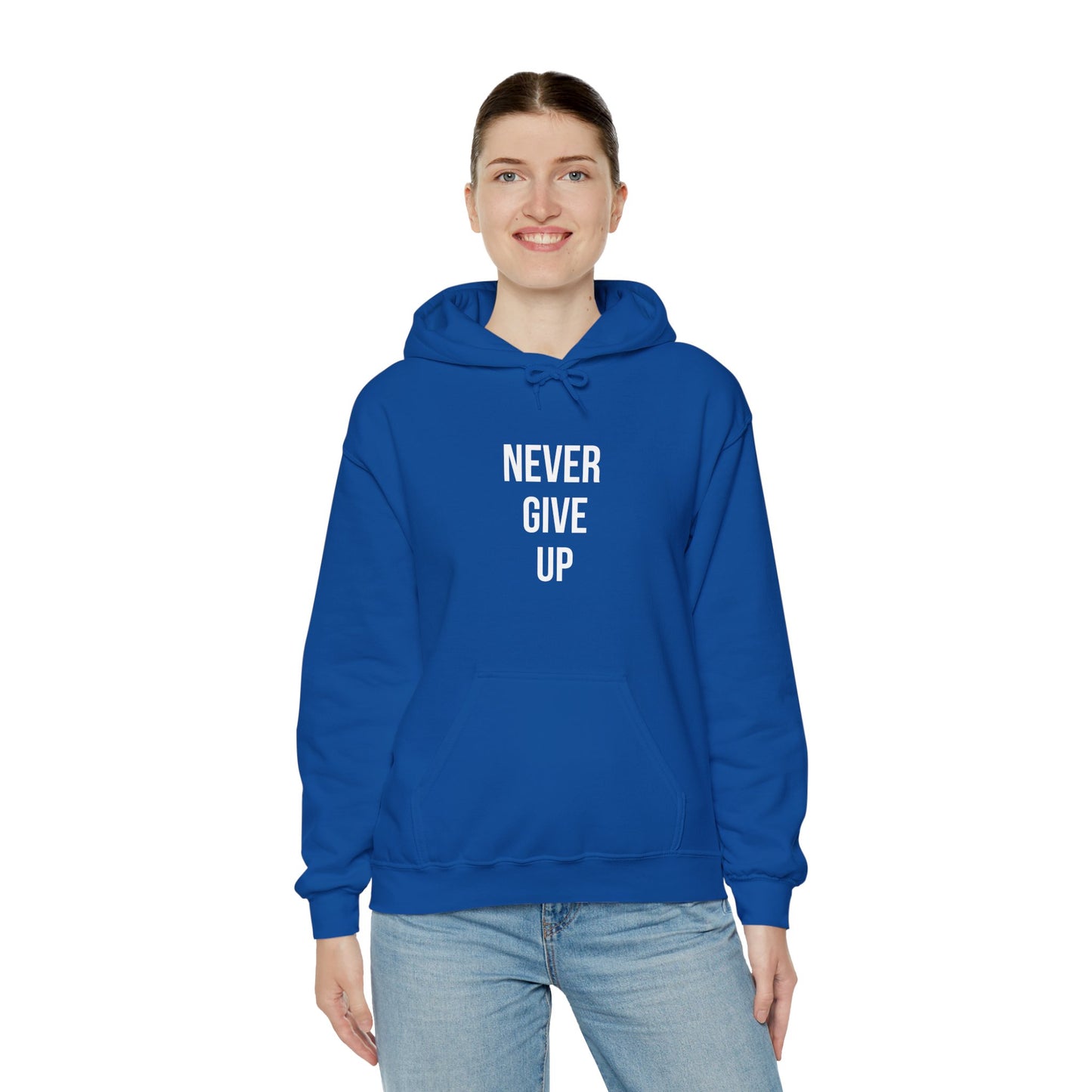 Never Give Up Hoodie for Positive Vibes