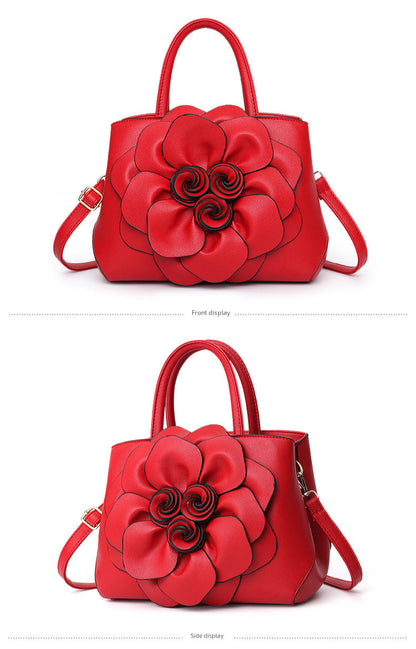 Rose Petal Flower Bomb Tote Handbag 3D Luxury Style