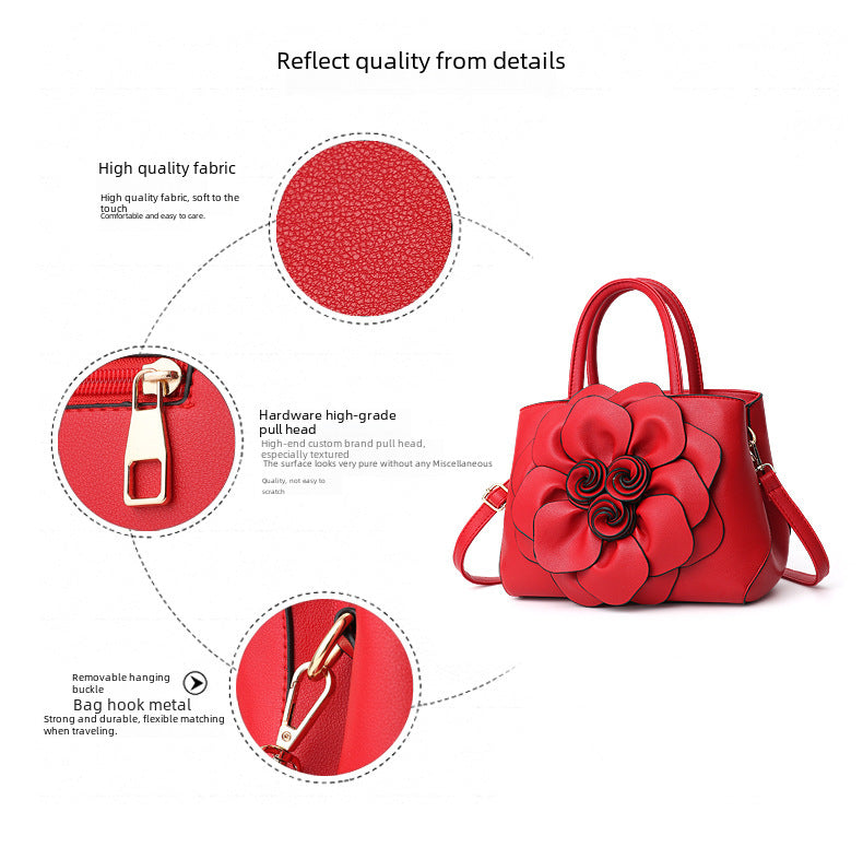 Rose Petal Flower Bomb Tote Handbag 3D Luxury Style