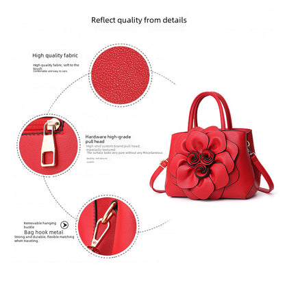 Rose Petal Flower Bomb Tote Handbag 3D Luxury Style