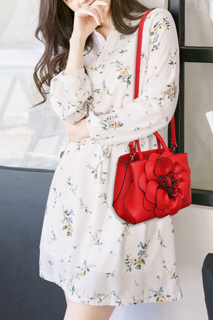 Rose Petal Flower Bomb Tote Handbag 3D Luxury Style