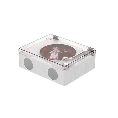 Modern Vintage Design Retro CD Player, Portable Bluetooth Speaker, Transparent Cover & Remote Control, Double speakers