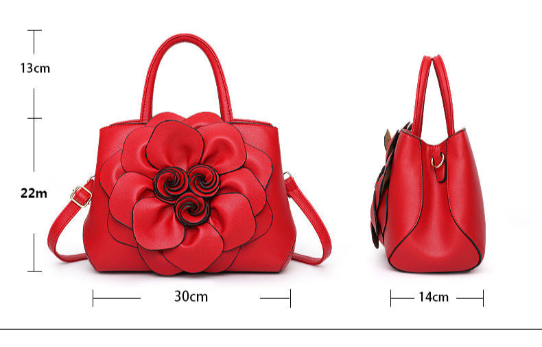 Rose Petal Flower Bomb Tote Handbag 3D Luxury Style